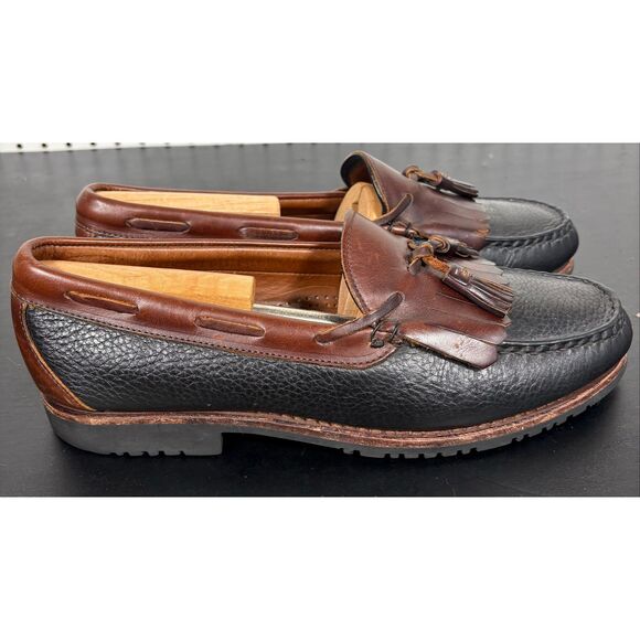 Allen Edmonds Nashua Loafers Size 11D Kiltie Tassel Black Brown Leather Shoes main image 8